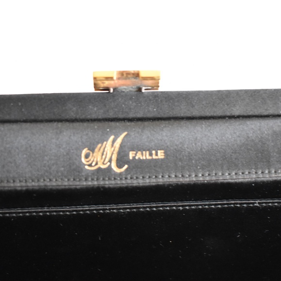 Morris Moskowitz  (M&M) 1950's Vintage Designer Black Clutch Handbag - Picture 3 of 4